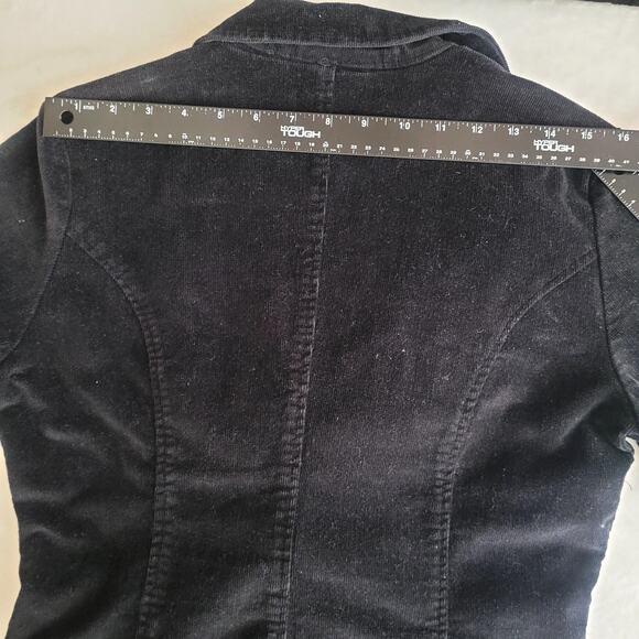 Vtg Dollhouse Black Corduroy Dark Academia Dark Romance Romantic Blazer Medium - Picture 7 of 8
